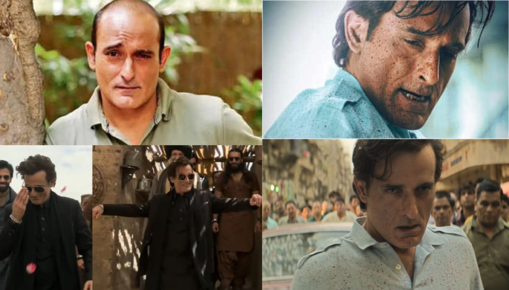 Dhurandhar Hindi film poster with Akshaye Khanna villain role highlighted